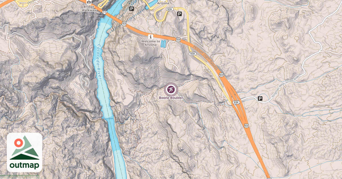 Map of Boone Boulder