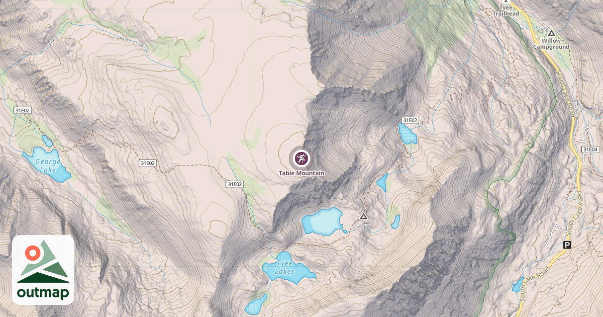Map of Table Mountain