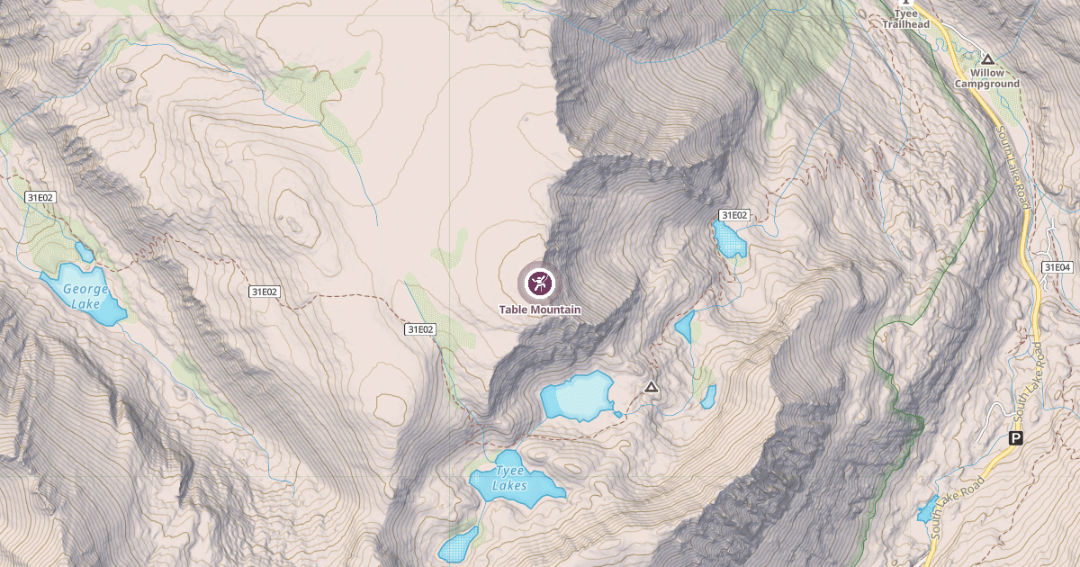 Map preview of Table Mountain