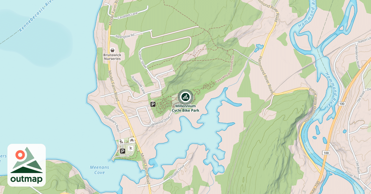 Map of Millennium Cycle Bike Park