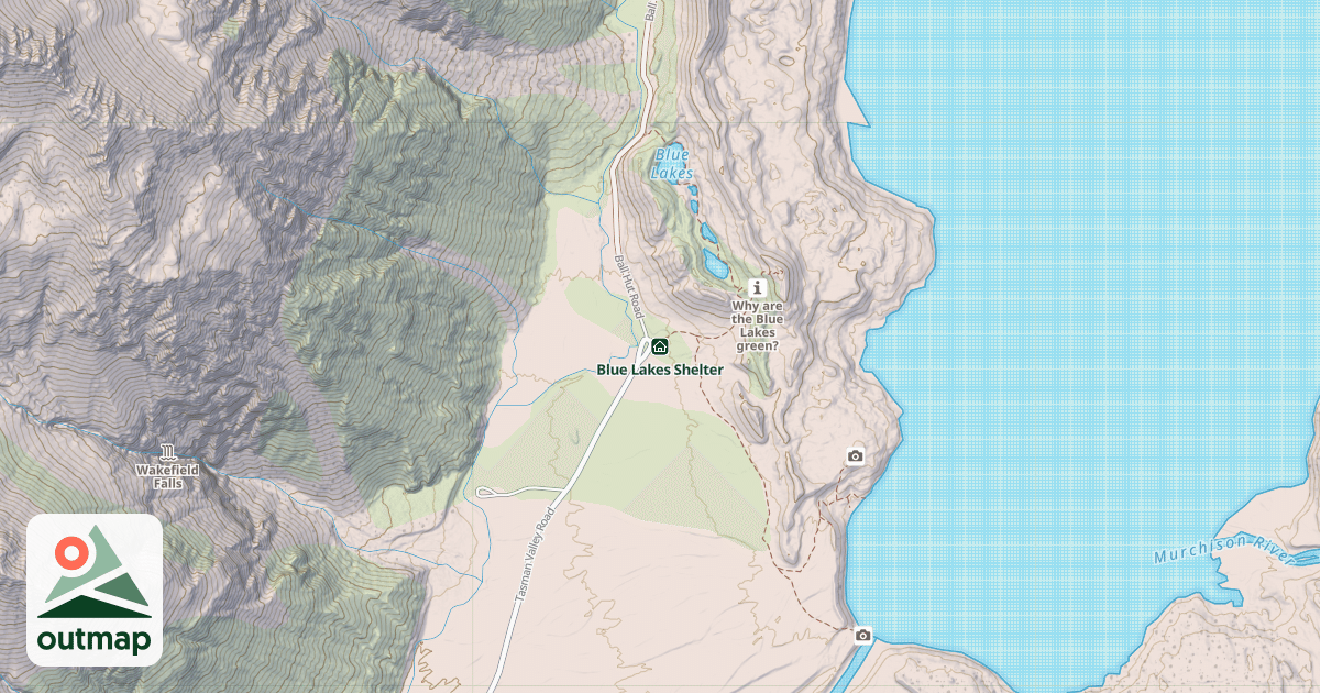 Map of Blue Lakes Shelter