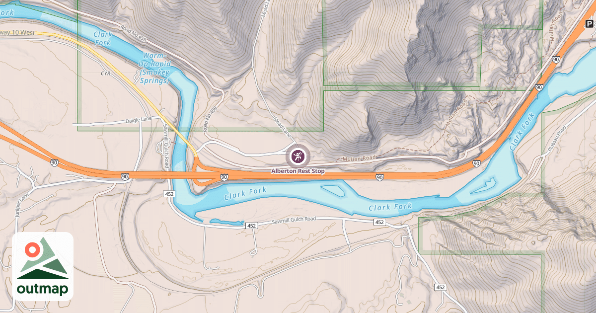 Map of Alberton Rest Stop