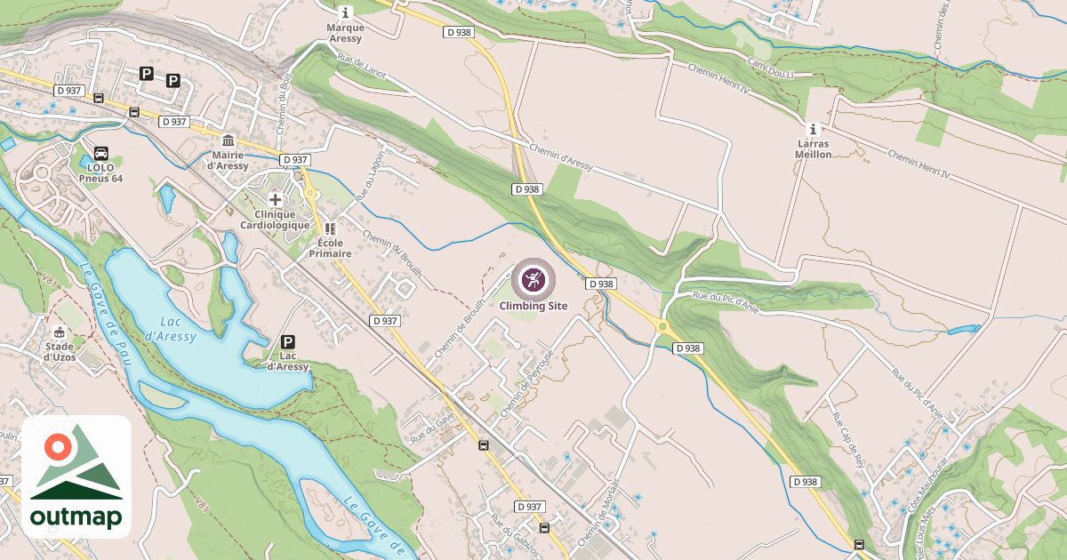 Map of Climbing Site