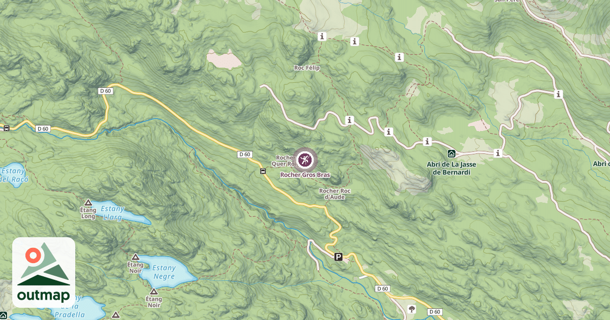 Map of Rocher Gros Bras