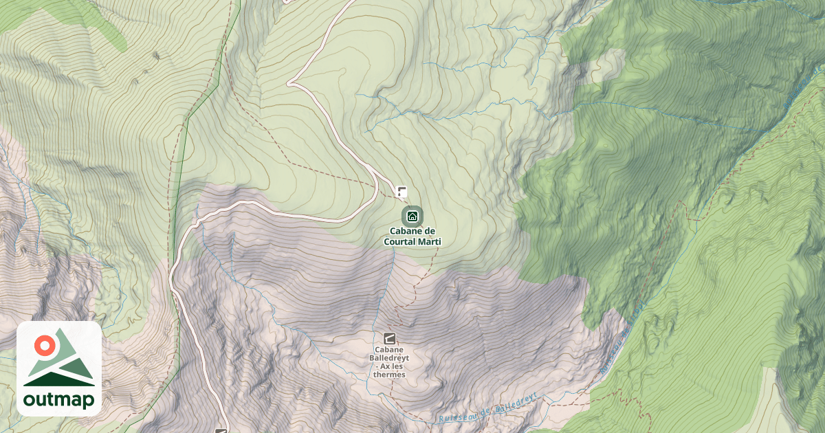 Map of Cabane de Courtal Marti