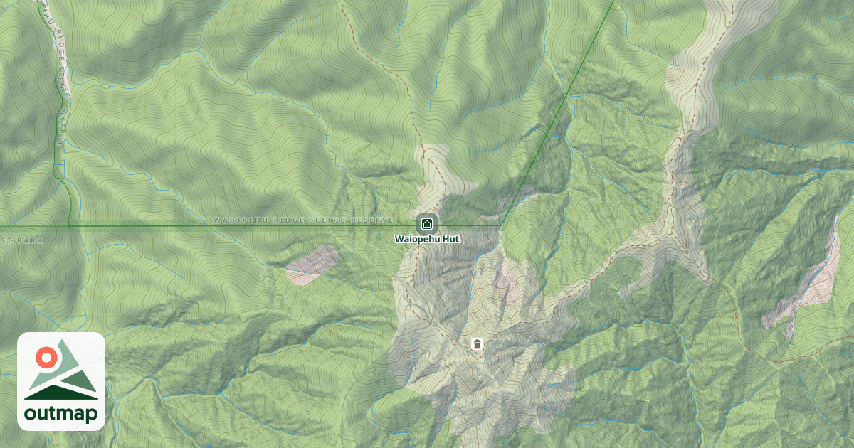 Map of Waiopehu Hut