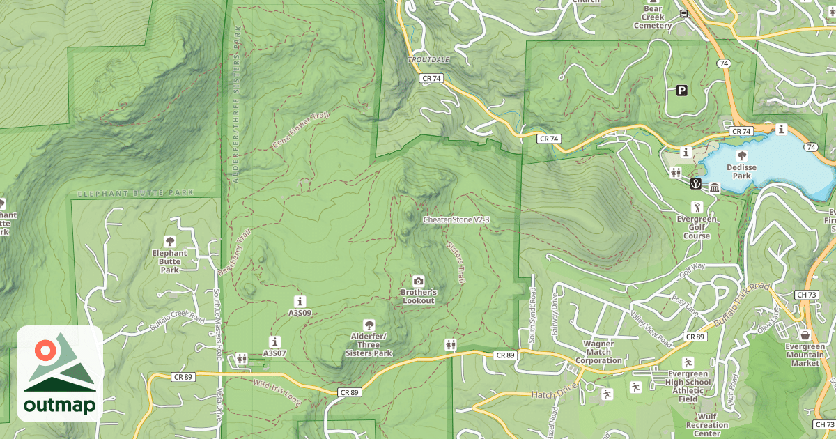 Map of Cheater Stone