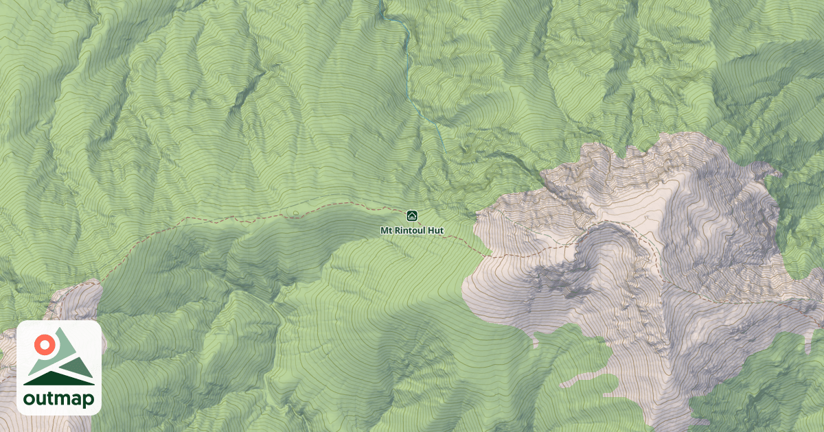 Map of Mt Rintoul Hut