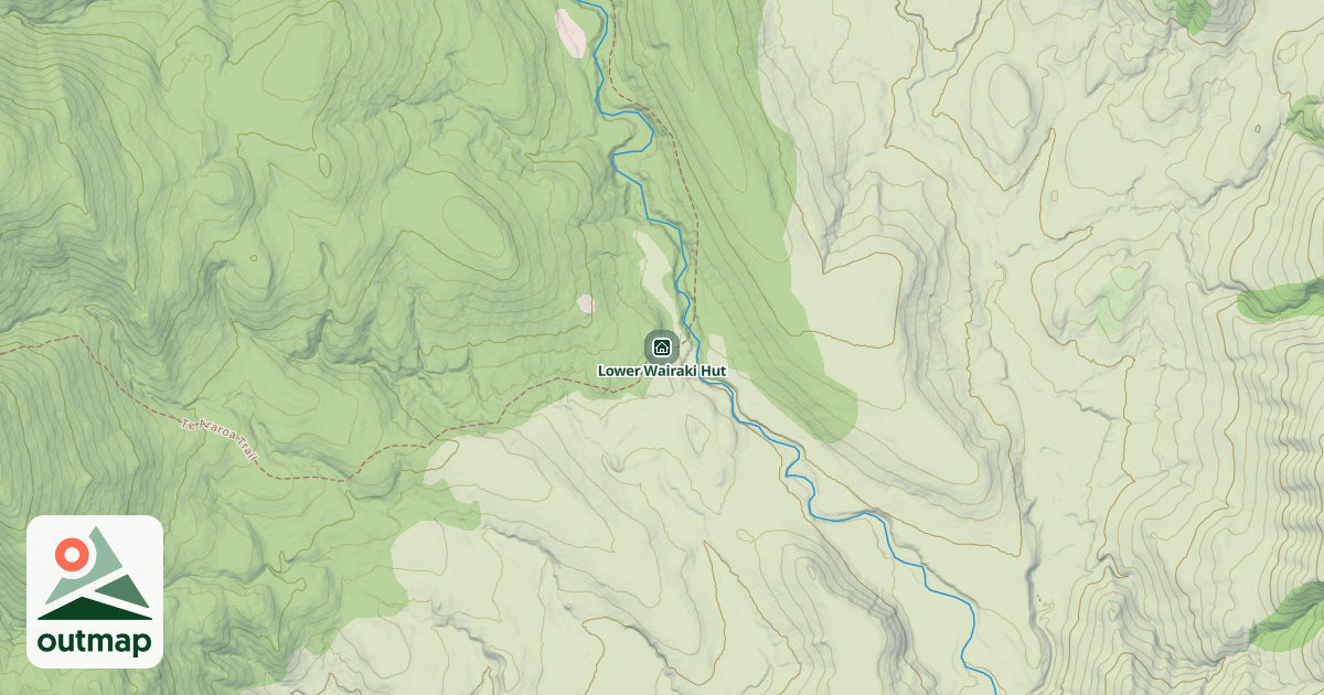 Map of Lower Wairaki Hut