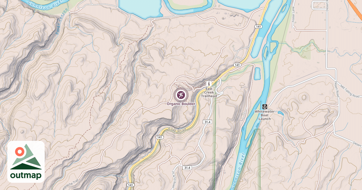 Map of Organic Boulder