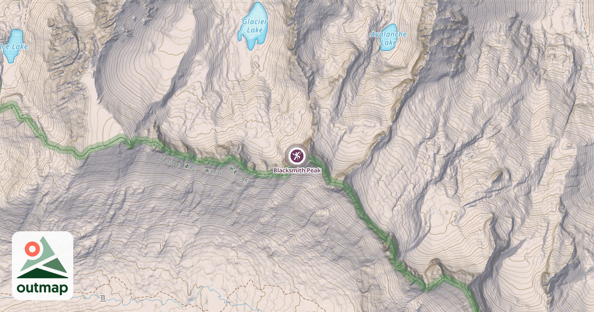 Map of Blacksmith Peak
