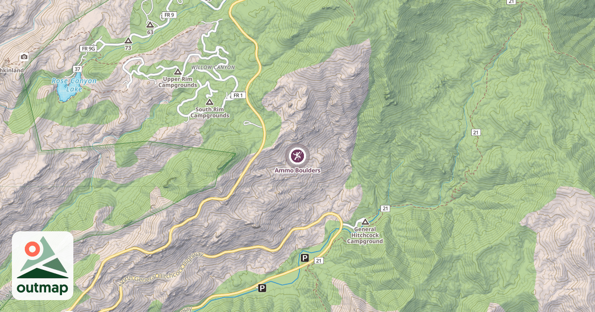 Map of Ammo Boulders