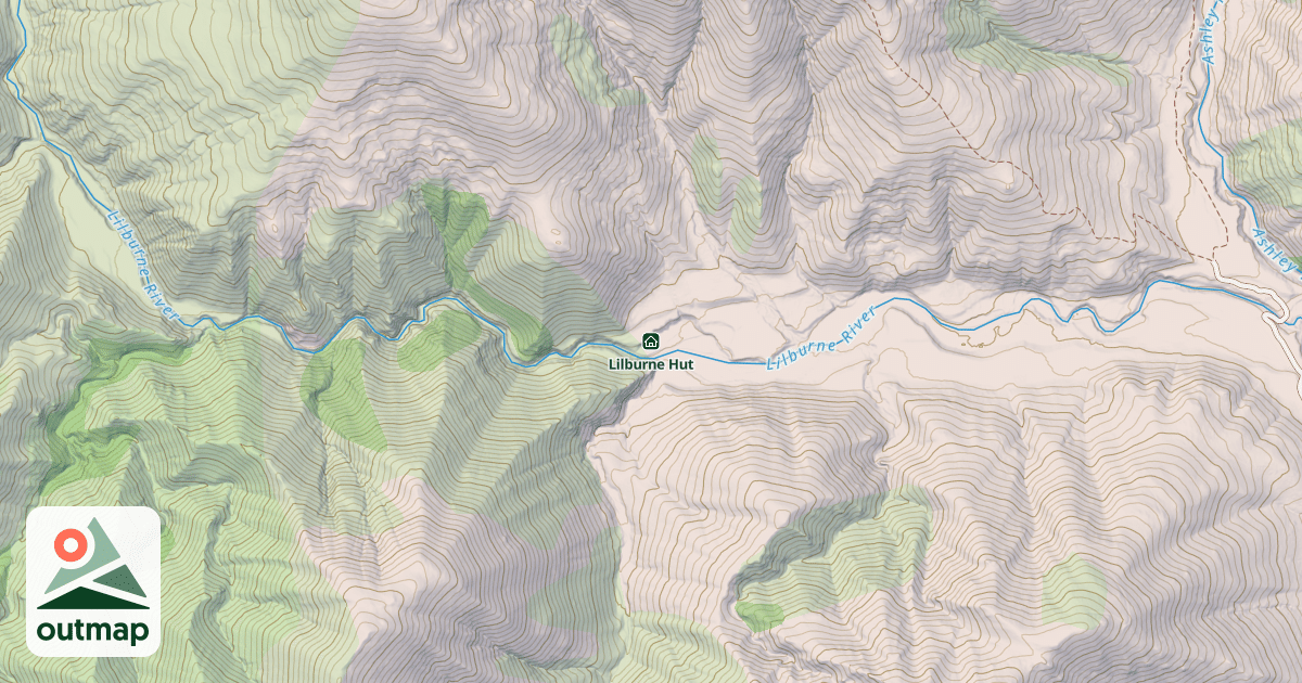 Map of Lilburne Hut