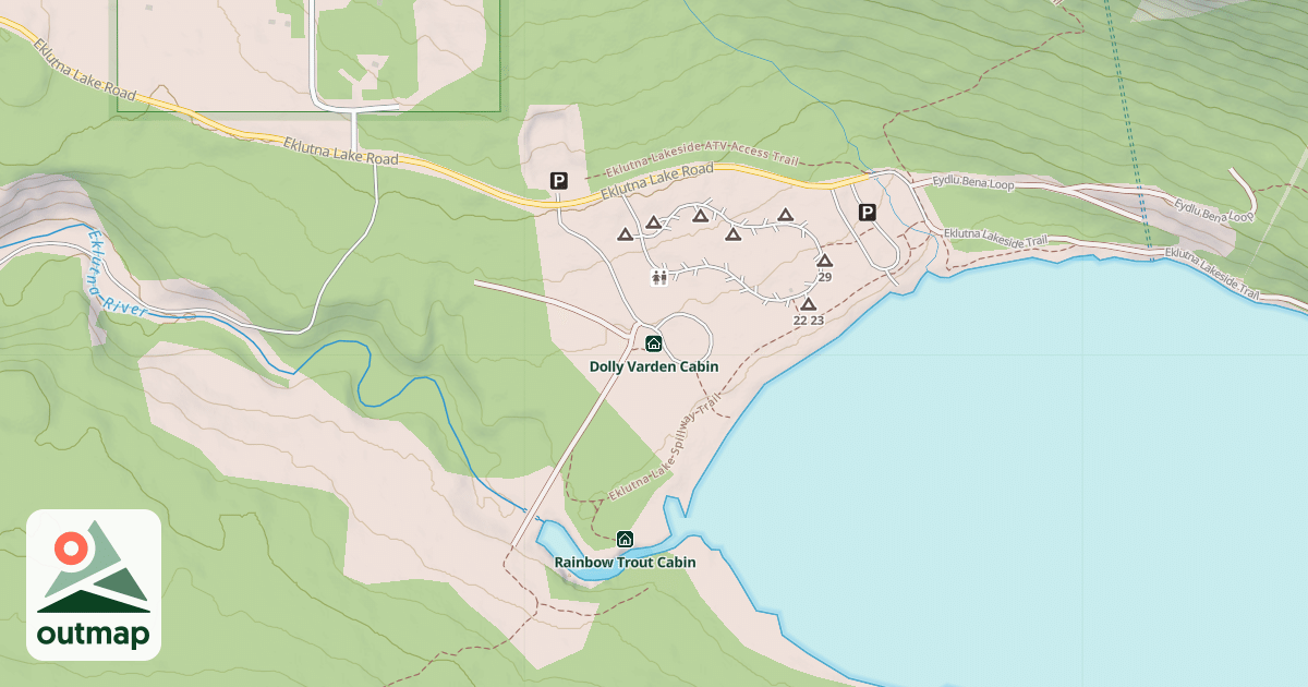 Map of Dolly Varden Cabin