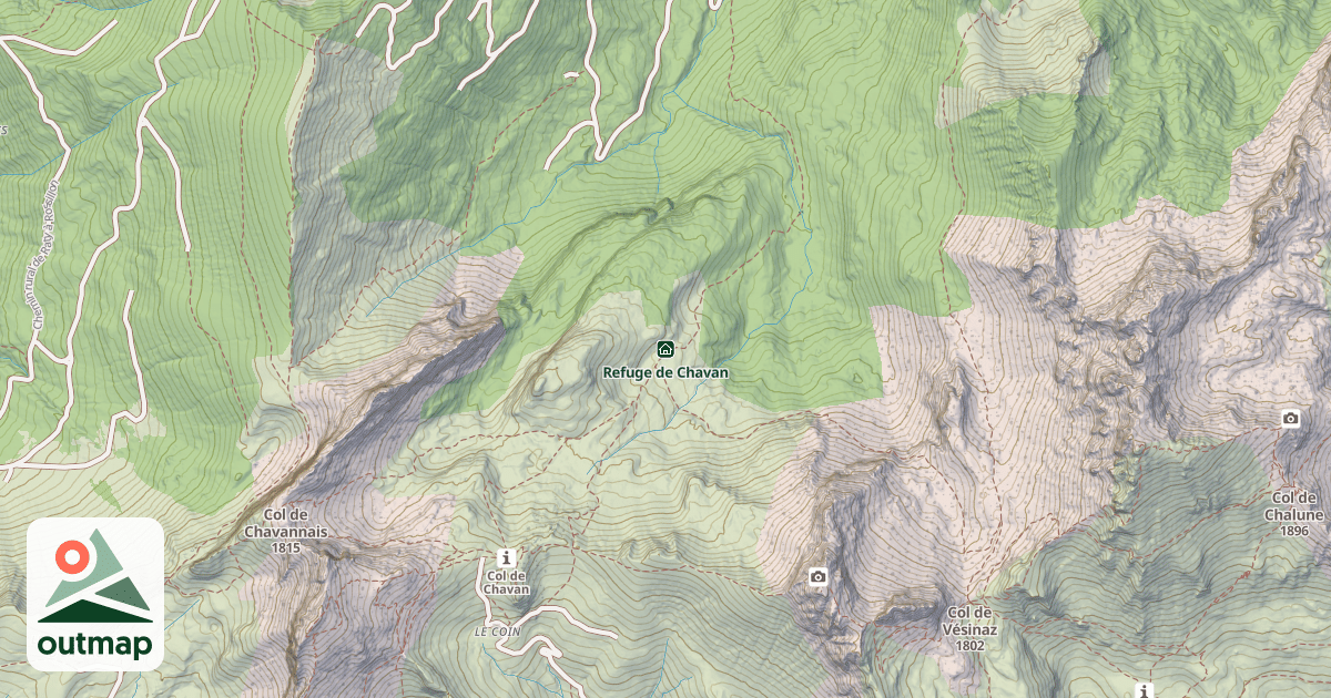 Map of Refuge de Chavan