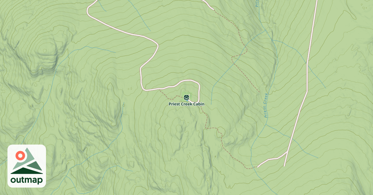 Map of Priest Creek Cabin
