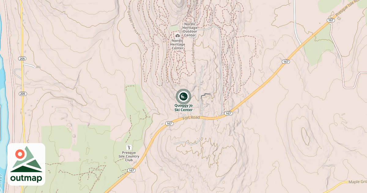 Map of Quoggy Jo Ski Center