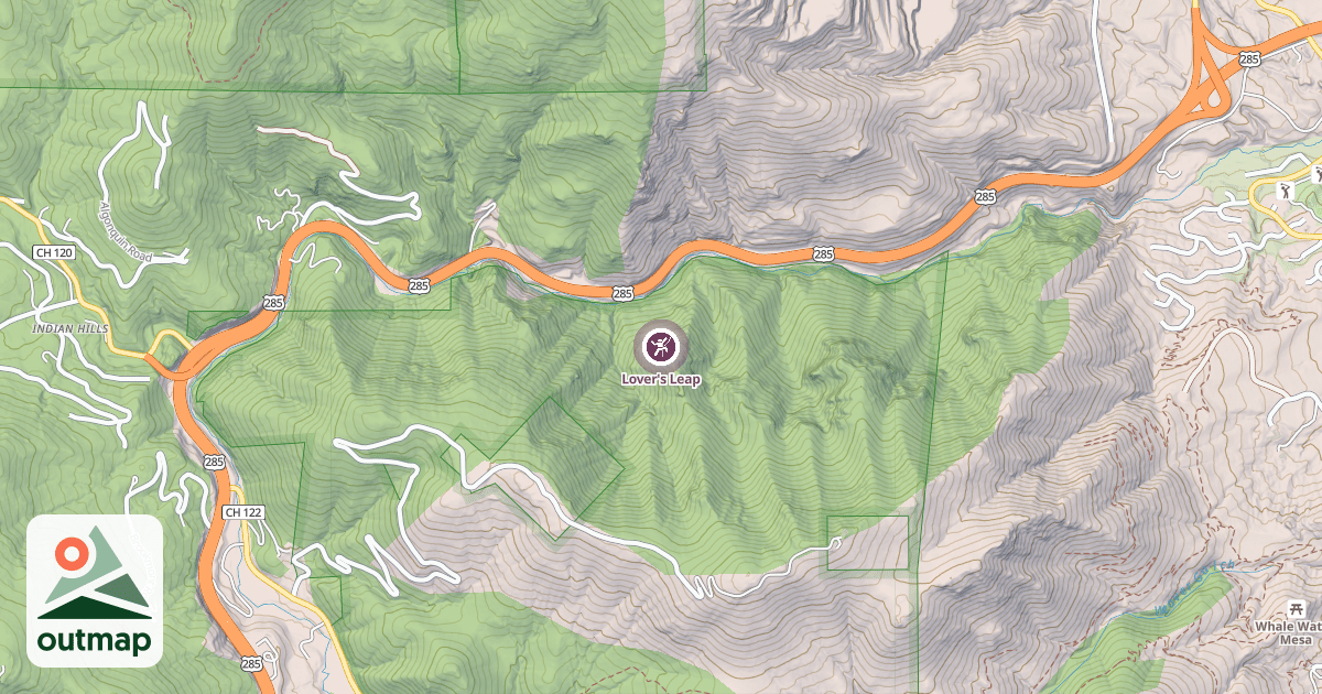 Map of Lover's Leap