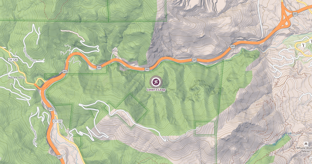 Map preview of Lover's Leap