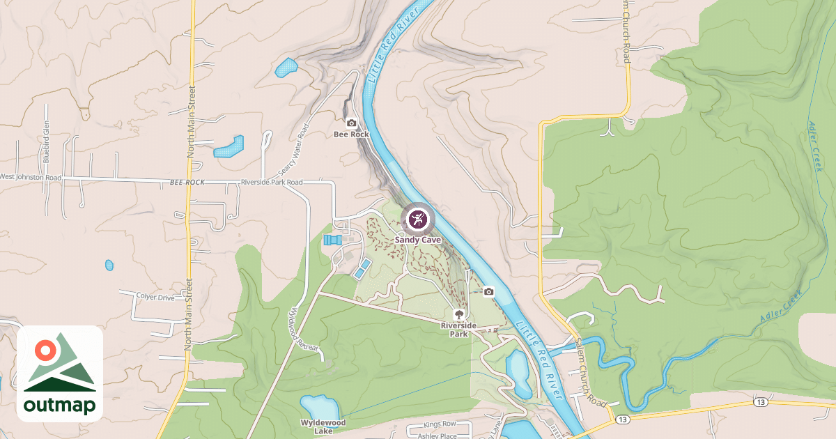 Map of Sandy Cave