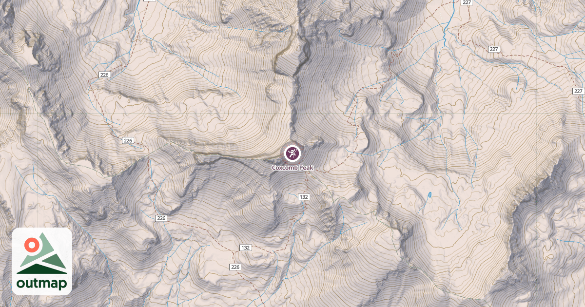 Map of Coxcomb Peak