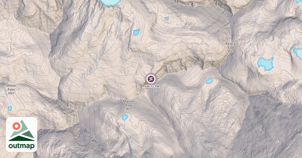 Map of Peak 12,358