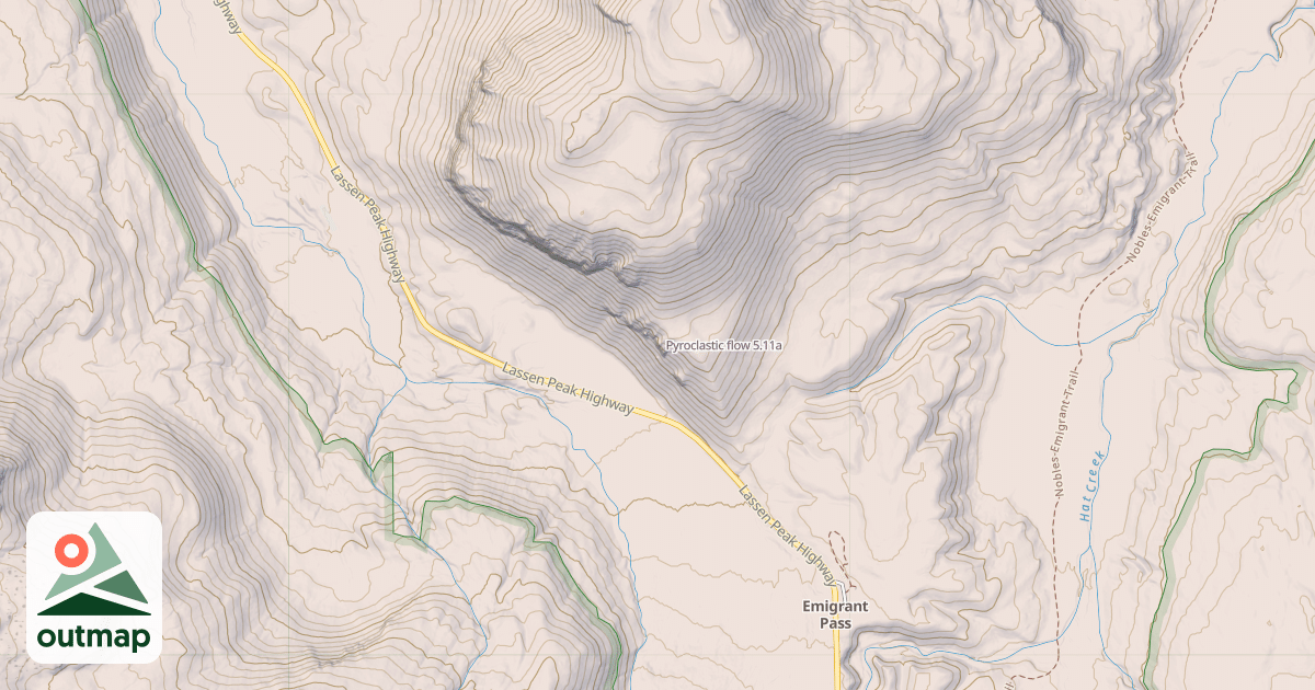 Map of Pyroclastic flow
