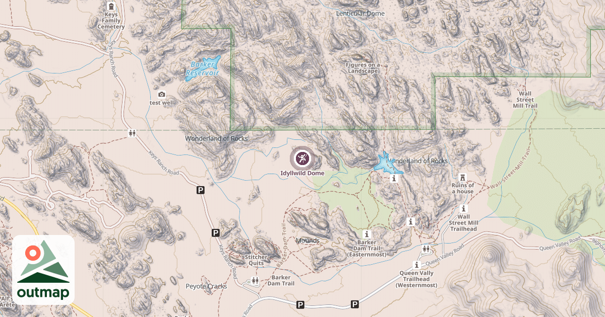 Map of Idyllwild Dome