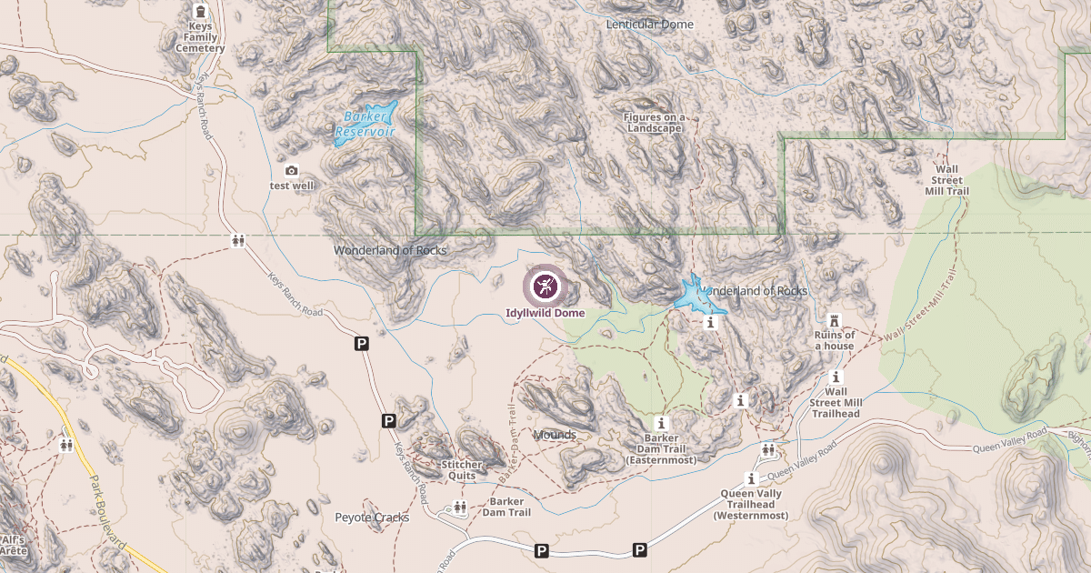 Map preview of Idyllwild Dome