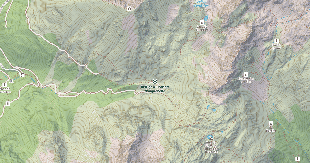 Map preview of Refuge du habert d'Aiguebelle