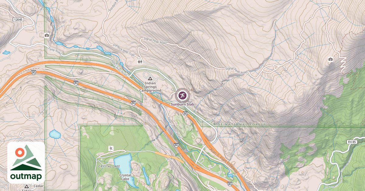 Map of Sunburn Slab