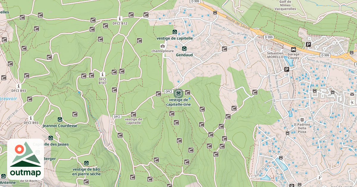 Map of vestige de capitelle-tine