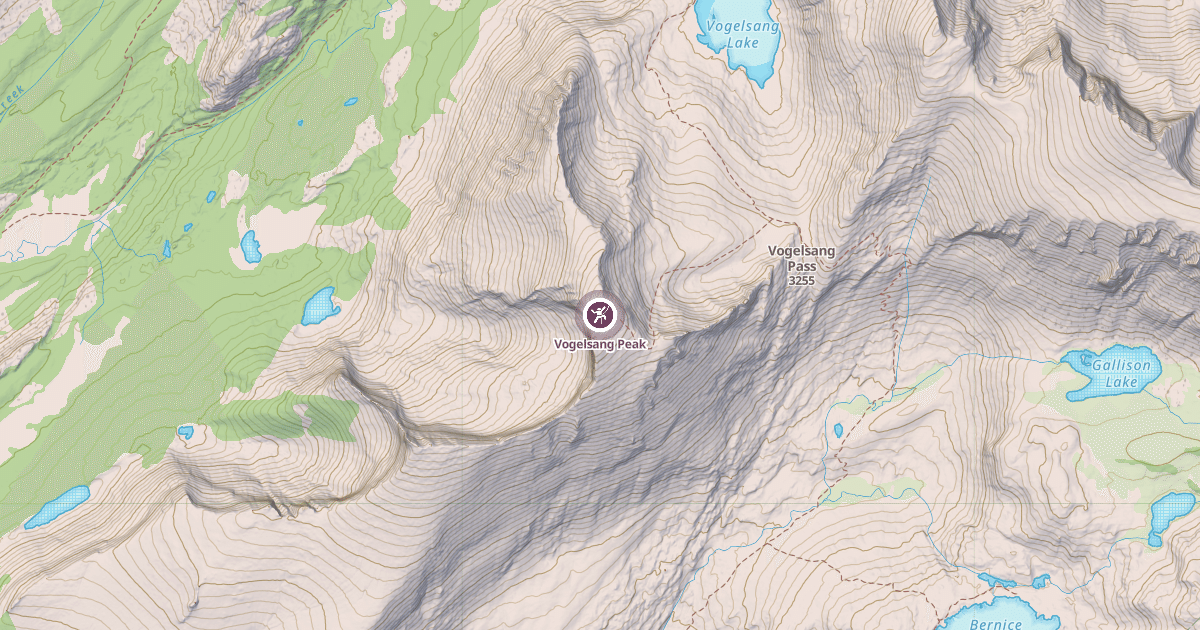 Map preview of Vogelsang Peak