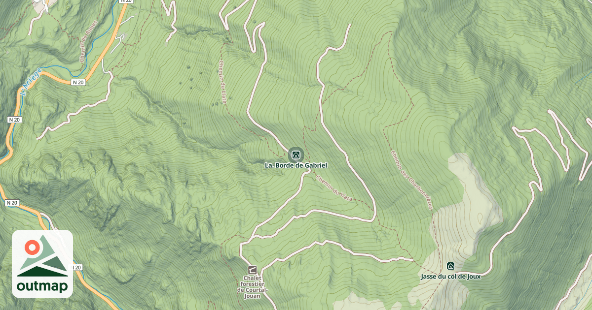 Map of La. Borde de Gabriel