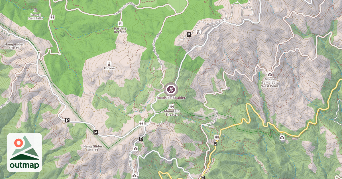 Map of Roadside Boulder