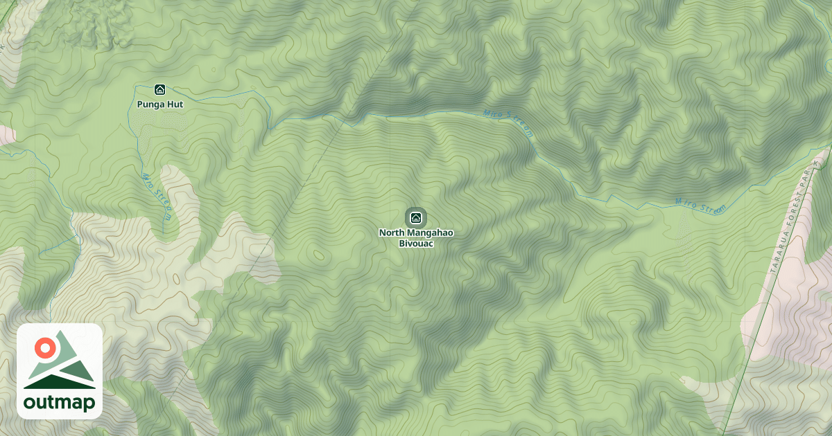 Map of North Mangahao Bivouac