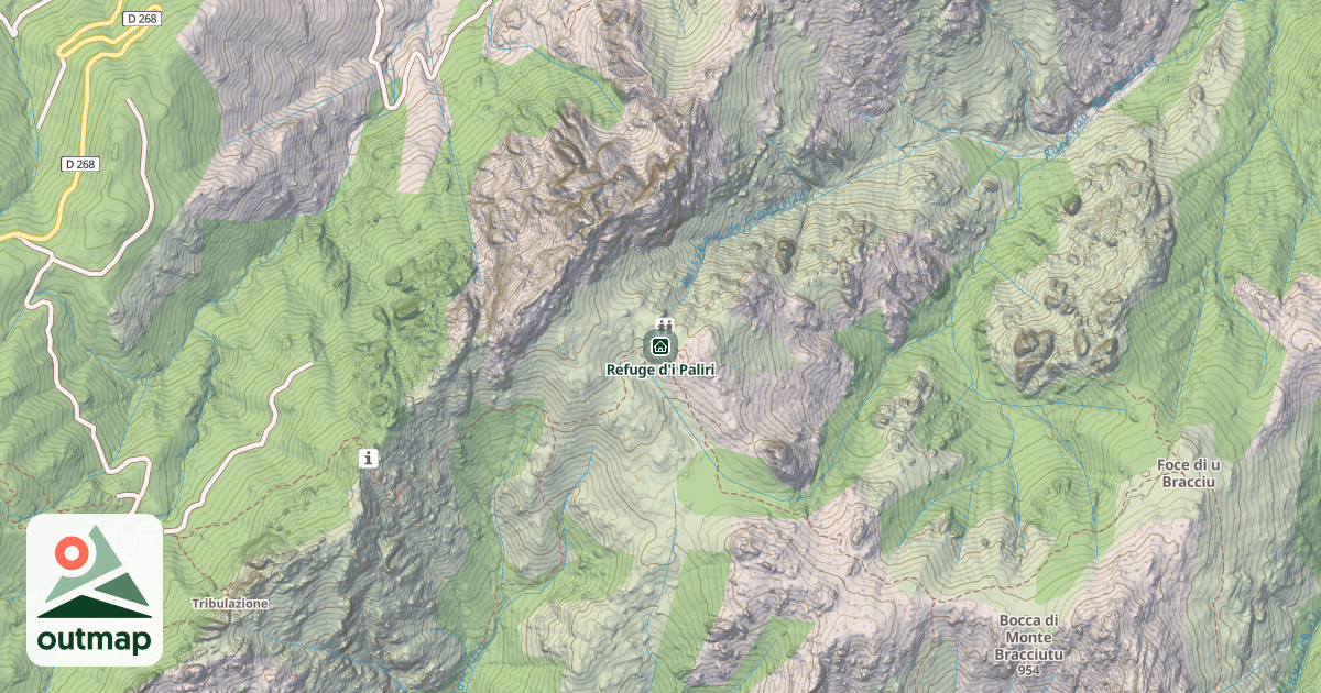 Map of Refuge d'i Paliri
