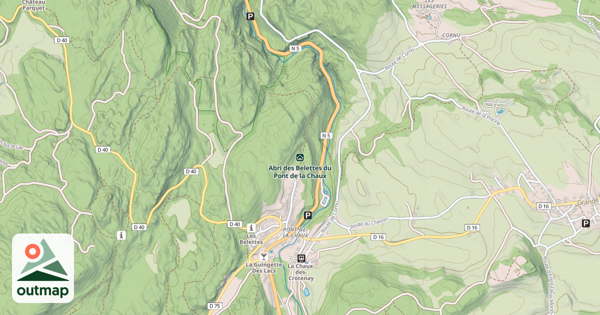 Map of Abri des Belettes du Pont de la Chaux