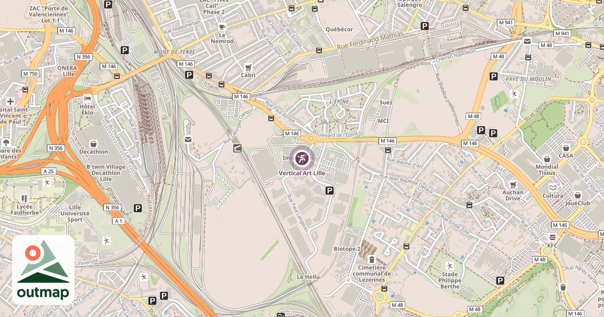 Map of Vertical'Art Lille