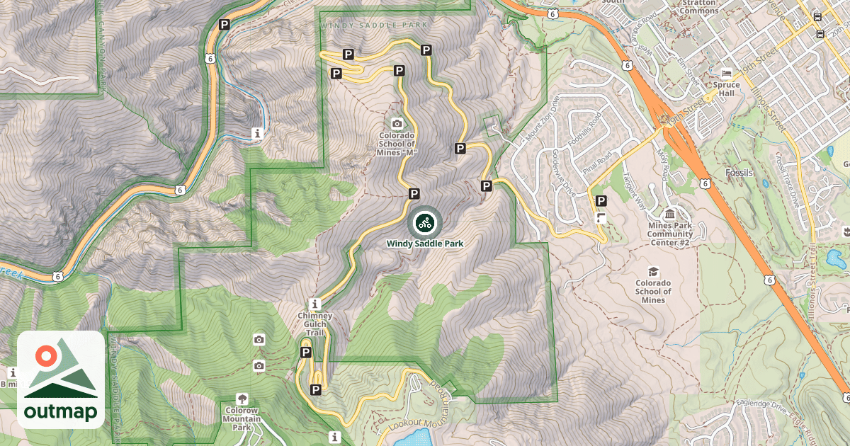Map of Windy Saddle Park