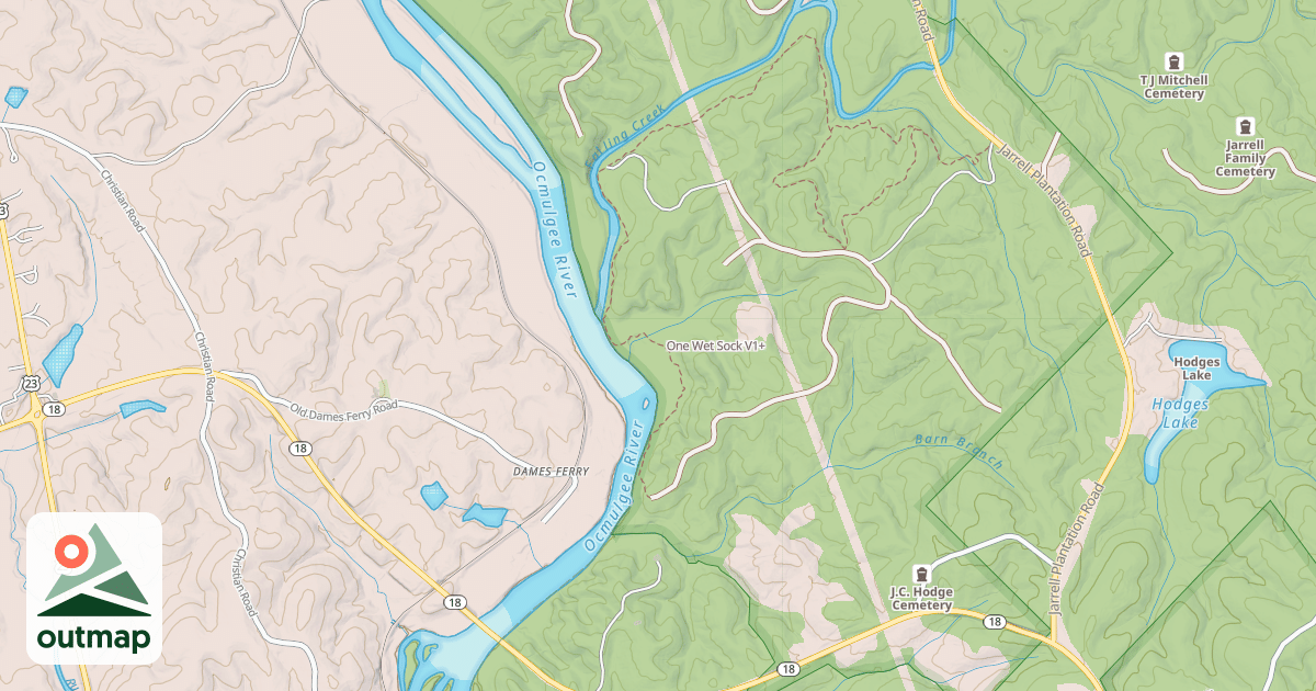 Map of One Wet Sock