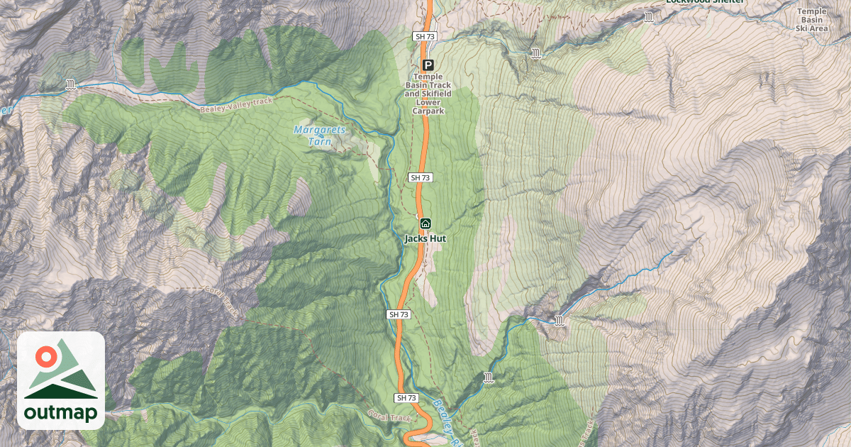 Map of Jacks Hut