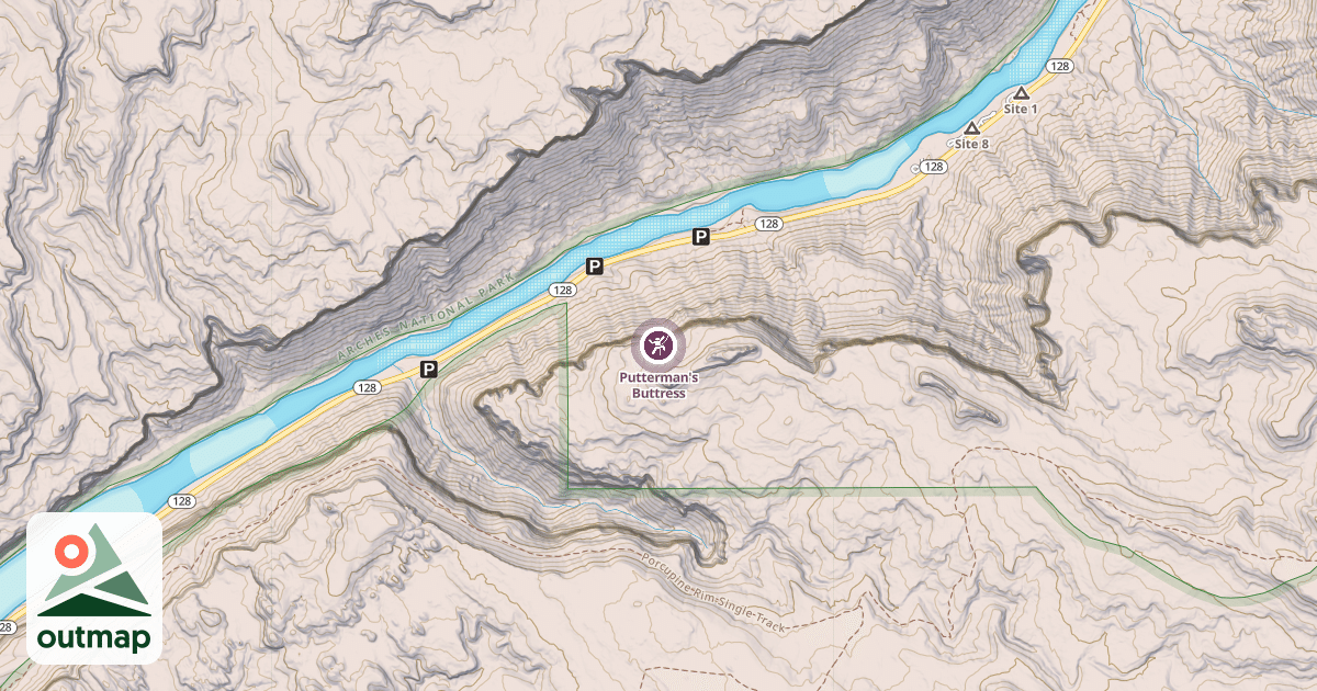 Map of Putterman's Buttress