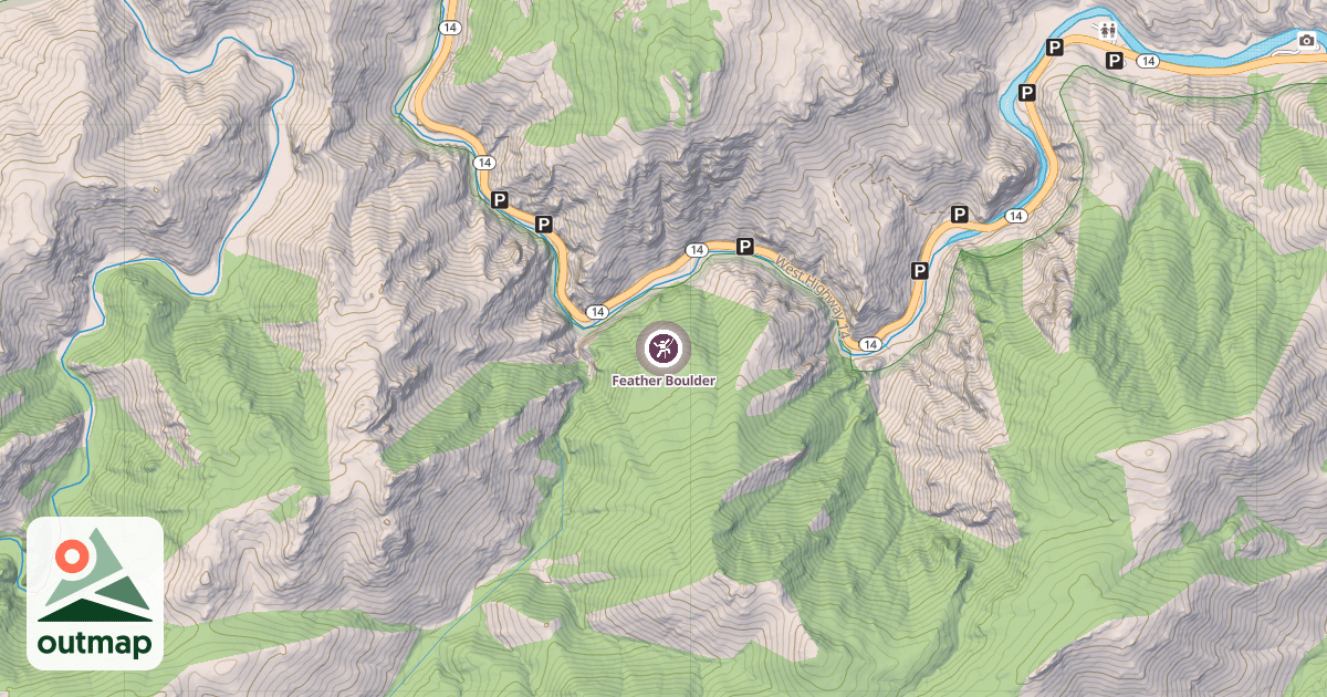 Map of Feather Boulder