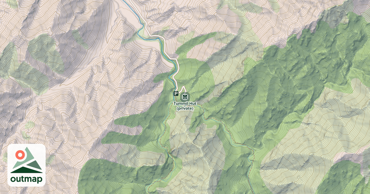 Map of Tummil Hut (private)