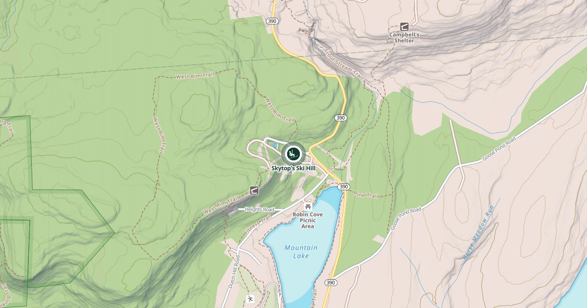 Map preview of Skytop’s Ski Hill