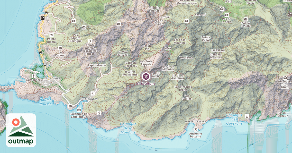 Map of La Rectiligne
