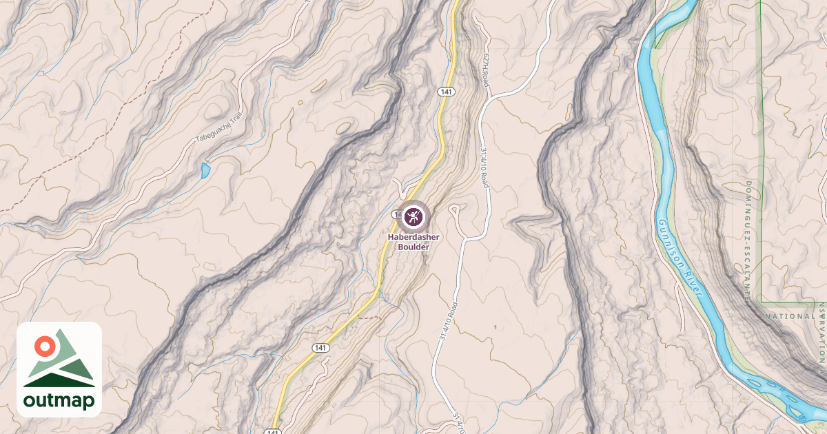 Map of Haberdasher Boulder