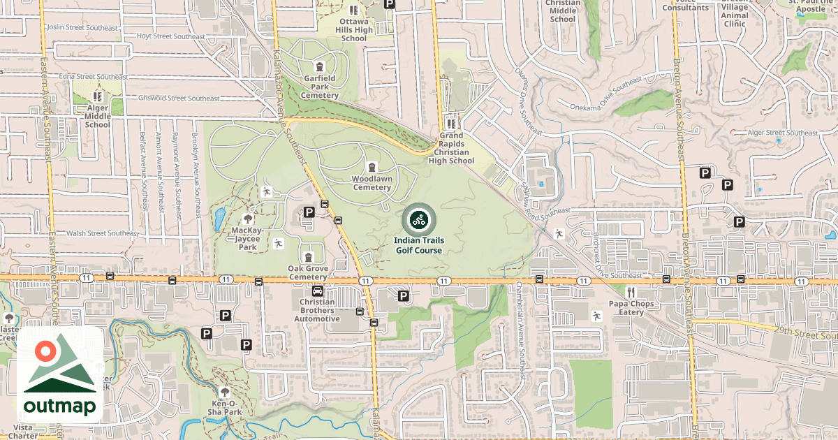 Map of Indian Trails Golf Course