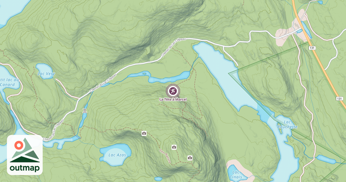 Map of La Tête à Marcel